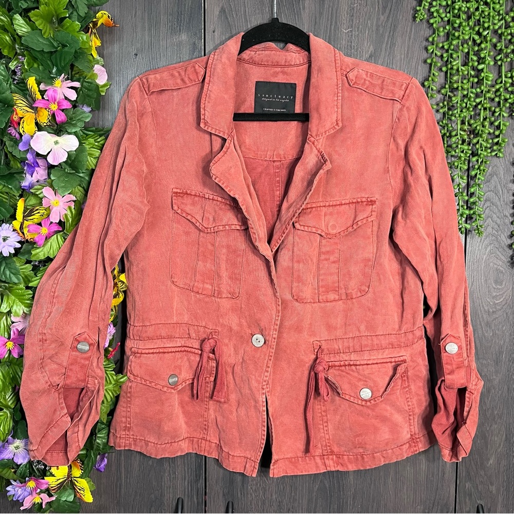 -Sanctuary Utility Button Down Lightweight Jacket… - image 4